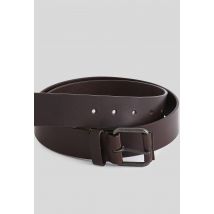 Ceinture unie , cuir responsable - Brun - 100 - Homme - Monoprix Homme