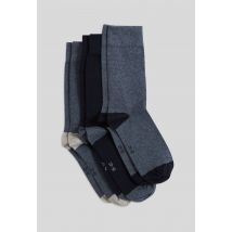 Lot de 3 paires de chaussettes fantaisie en coton - Gris - 43-46 - Homme - Monoprix