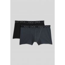 Hom - Lot de 2 boxer en coton hom, certifié oeko-tex - Gris - L - Homme