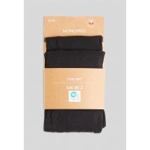 Lot de 2 collants fin - Noir - 38-40 - Enfant - Monoprix