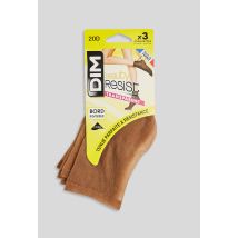 Dim - Lot de 3 paires de soquettes beauty resist dim - Brun clair - Unique - Femme