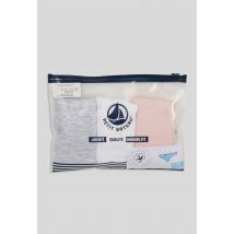 Petit Bateau - Lot de 3 culottes midi en coton bio petit bateau, certifié oeko-tex - ROSE/ASSORTIMENT - 36 - Femme