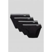 Dim - Lot de 4 slips en coton eco dim, certifié oeko-tex - Noir - 2 - Homme
