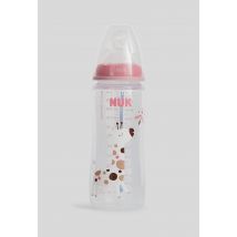 Nuk - Biberon xl first choice+ temperature control 6-18 mois 360ml - girafe - Rose - Unique - Bébé