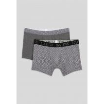 Dim - Lot de 2 boxers uni et fantaisie - Gris - M - Homme