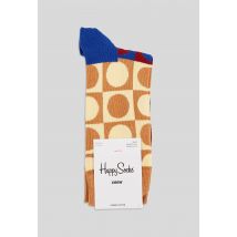 Happy Socks - Paire de chaussettes à motif géométrique en coton happysocks - Brun - Unique - Femme