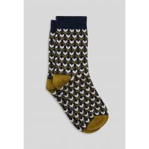 Paire de chaussette fantaisie en cachemire - Bleu foncé - Unique - Femme - Monoprix Femme