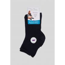 Bleu Foret - Lot de 2 socquettes en coton bleuforêt - Bleu foncé - Unique - Femme