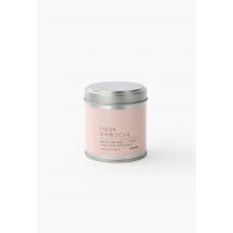 Bougie pot métal fleu d hibiscus
