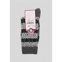 Labonal - Paire de chaussettes à carreaux en laine labonal - Gris - 39-41 - Femme