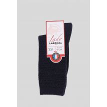 Labonal - Paire de chaussettes en laine et soie labonal - Bleu foncé - 36-38 - Femme