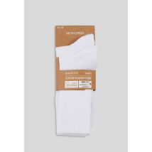 Lot de 3 paires de chaussettes sport contenant du coton bio, certifié oeko-tex - Blanc - 27-30 - Enfant - Monoprix Kids