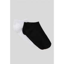 Lot de 2 paires de mini-socquettes en coton - Noir - Unique - Femme - Monoprix Femme