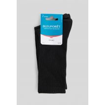 Bleu Foret - Lot de 2 paires de chaussettes en coton sport bleuforêt - Noir - Unique - Femme