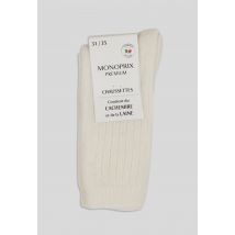 Chaussettes chaudes - Beige Ecru - 31-35 - Enfant - Monoprix
