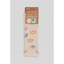 Bout'chou - Lot de 2 paires de chaussttes bouclettes antidérapantes contenant du coton bio - Rose - 19-22 - Bébé