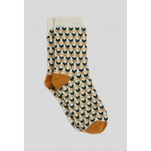 Paire de chaussette fantaisie en cachemire - Beige Ecru - Unique - Femme - Monoprix Femme