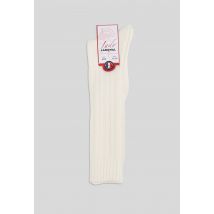 La Frenchie - Paire de mi-bas contenant de la laine en jacquard labonal - Blanc - 39-41 - Femme