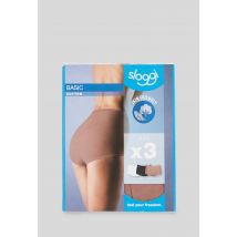 Sloggi - Lot de 3 culottes maxi en coton sloggi - Marron - 42 - Femme