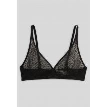 Soutien-gorge triangle foulard melody en dentelle - Noir - 90C - Femme - Monoprix