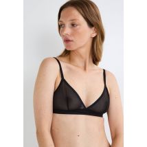 Soutien-gorge triangle luz en tulle - Noir - L - Femme - Monoprix