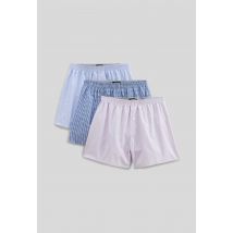 Lot de 3 caleçons à imprimé en coton bio - Bleu - L - Homme - Monoprix