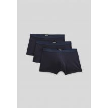 Lot de 3 boxers en coton bio gots - Bleu foncé - L - Homme - Monoprix