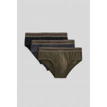Eminence - Lot de 3 slips taille basse en coton bio eminence, certifié oeko-tex - Multicolore - 6 - Homme