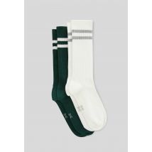 Chaussettes sport fantaisie - Vert - 39-42 - Homme - Monoprix