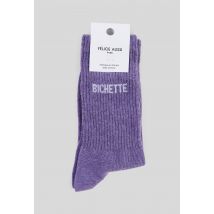 Felicie Aussi - Paire de chaussettes à message felicie aussi - Violet - Unique - Femme
