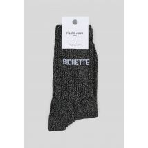 Felicie Aussi - Paire de chaussettes à message felicie aussi - Noir - Unique - Femme