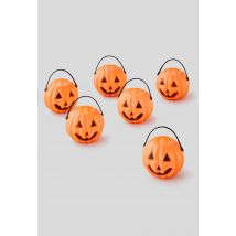 Lot de 6 mini pots citrouilles à bonbons