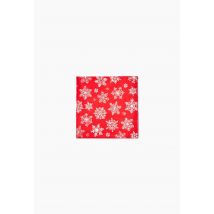 Marque Nationale - 20 serviettes 25x25cm imprimé flocon - Rouge - Unique