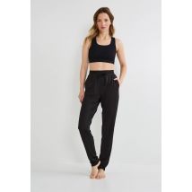 Sport - Pantalon droit de sport resserré à la taille - Noir - L - Femme