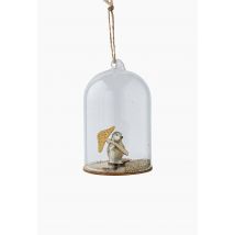 Ornement cloche en verre avec scénette, h10.5cm - Transparent - Unique - Monoprix