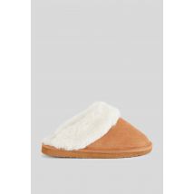 Mules intérieur en fausse fourrure - Brun - 38-39 - Femme - Monoprix