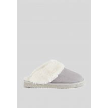 Mules intérieur en fausse fourrure - Gris - 40-41 - Femme - Monoprix