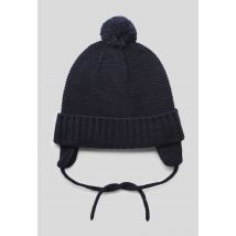 Bout'chou - Bonnet péruvien bébé, en matière recyclée - Bleu foncé - 45-47 - Bébé