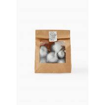 Sac de boules en verre paillettes - Gris argent - Unique - Monoprix