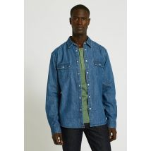 Chemise denim en coton bio gots - Bleu - S - Homme - Monoprix