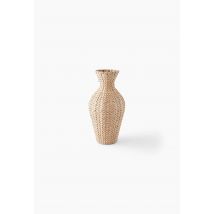 Vase décoratif, 21xh42cm, en jacynthe d'eau - Beige clair - Unique - Monoprix