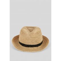 Chapeau en raphia - Beige clair - 56 - Femme - Monoprix