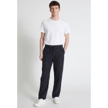 Pantalon élastiqué en lin - Noir - 40 - Homme - Monoprix Premium