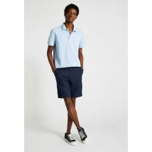 Bermuda boutonné en lin - Bleu foncé - 48 - Homme - Monoprix Premium