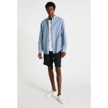 Bermuda boutonné en lin - Noir - 38 - Homme - Monoprix Premium