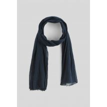 Echarpe unie en coton bio gots - Bleu foncé - Unique - Homme - Monoprix