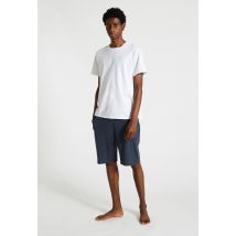 Bermuda en jersey de coton bio - Bleu foncé - S - Homme - Monoprix