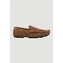 Mocassins, croute de cuir responsable - Beige - 40 - Homme - Monoprix Homme