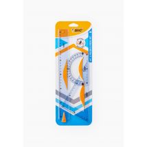 Bic - Set de traçage: règle plate 30 cm, equerres 60° et rapporteur - Transparent - Unique