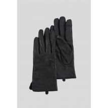 Gants tactiles en cuir - Noir - 6,5 - Femme - Monoprix Premium